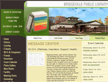 Tablet Screenshot of bridgevillelibrary.com