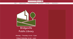 Desktop Screenshot of bridgevillelibrary.org